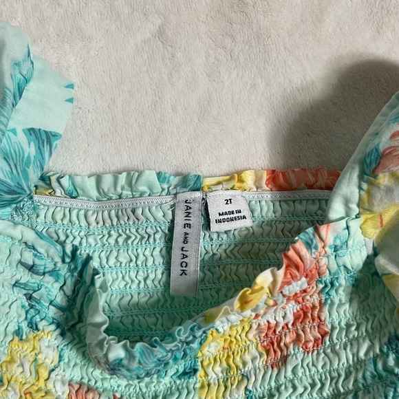 Janie and Jack Pastel Floral Smocked Set - Picture 3 of 8